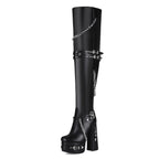 High heels Platform Thigh high Boots - I - 🖤