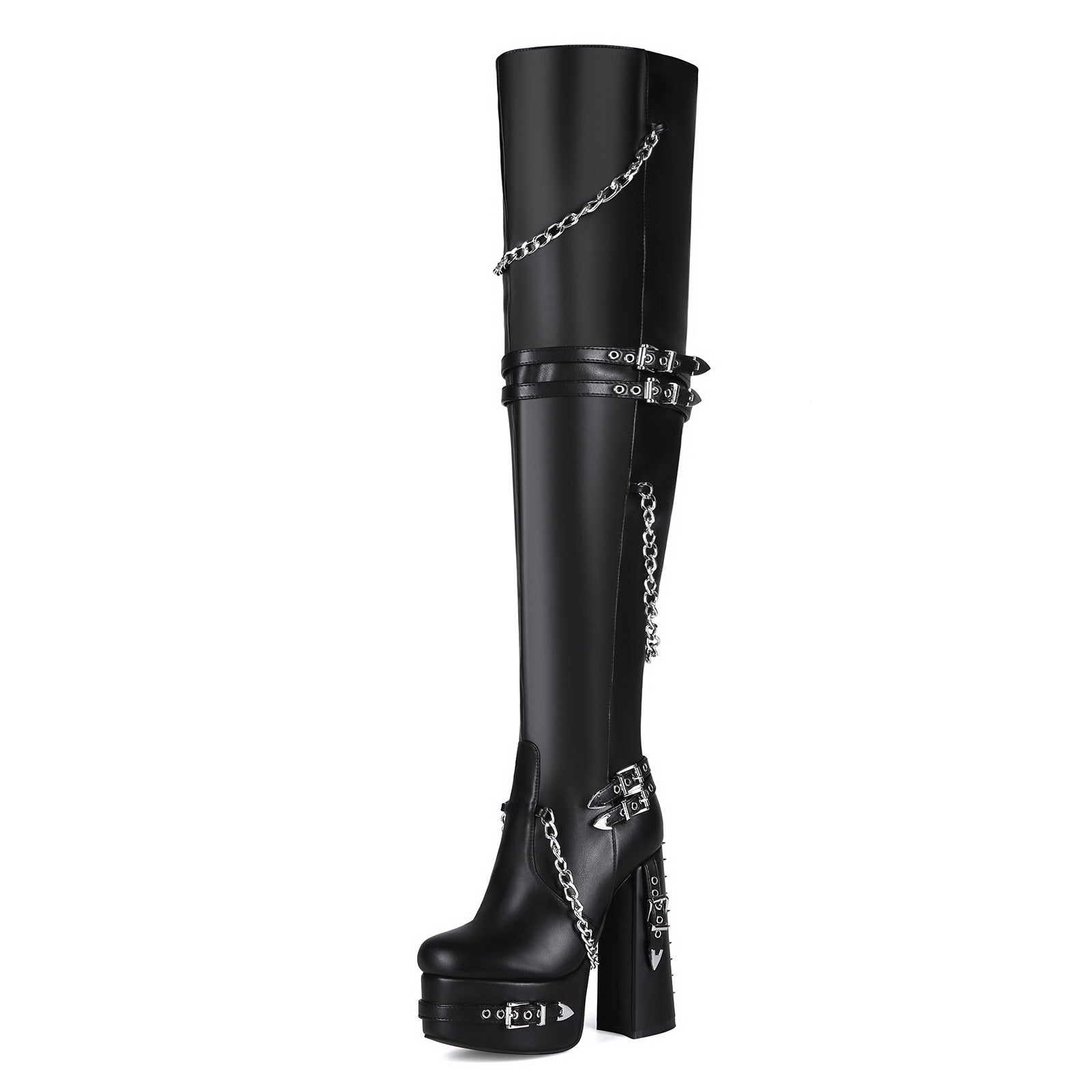High heels Platform Thigh high Boots - I - 🖤
