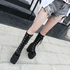 XL Platform Ultra High heels Knee-high Boots - V - 🖤