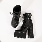 High heels Ankle Platform Boots - I - 🖤