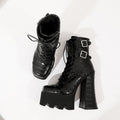 High heels Ankle Platform Boots - I - 🖤