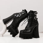 High heels Ankle Platform Boots - I - 🖤