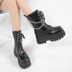 XL Platform Mid-calf Boots - II - 🖤
