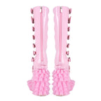 Tulle ruffle Knee high Platform Boots - VIII - 🩷