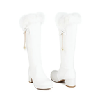 Knee-high Fur Boots - II - 🩷