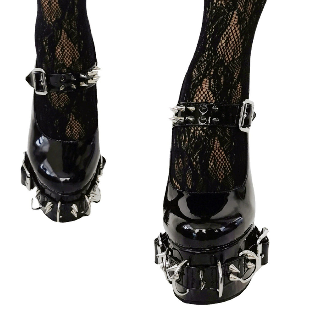 Platform High-heels Spike & Buckles Mary-Jane- I - 🖤