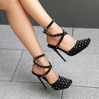 High heels Square toe Sandals - Spikes II - 🖤