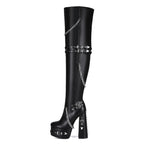 High heels Platform Thigh high Boots - I - 🖤