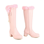 Knee-high Fur Boots - II - 🩷