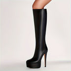 High stiletto heels Platform Knee-high Boots - IV - 🖤