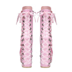 High heels Platform Ankle Boots - Hardware Satin - Pink - II - 🩷