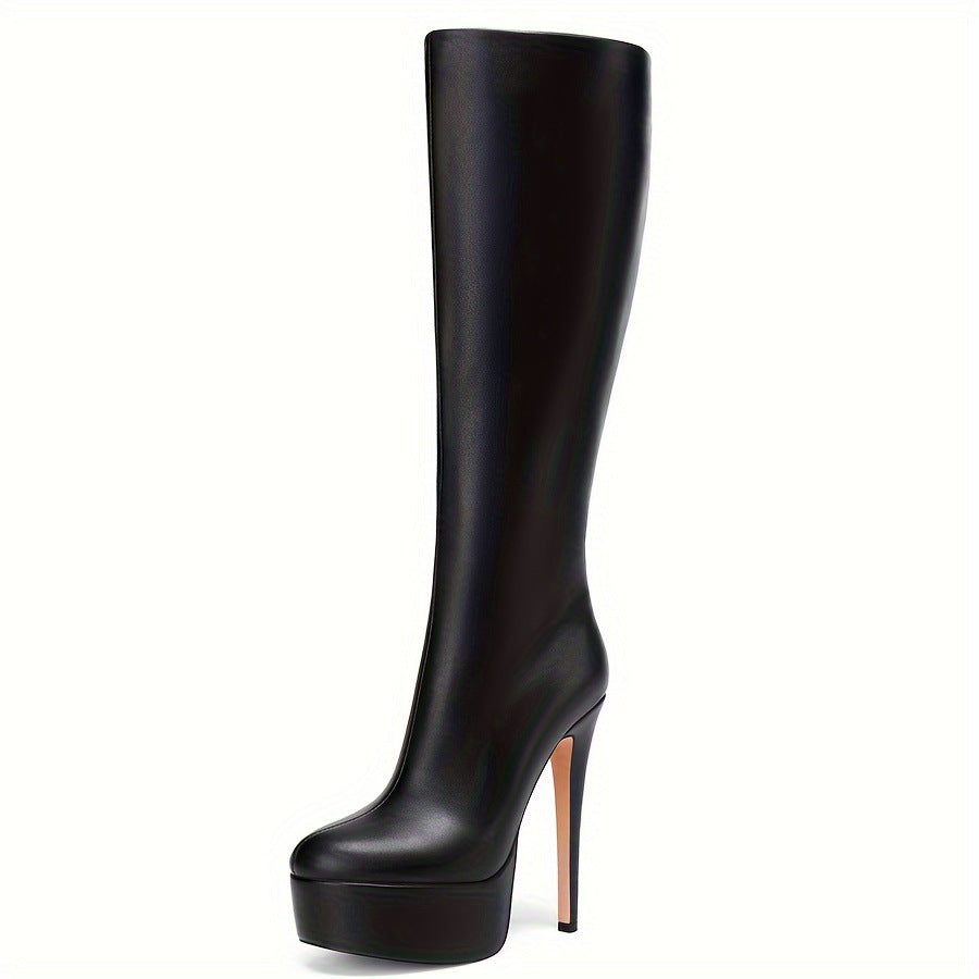 High stiletto heels Platform Knee-high Boots - IV - 🖤