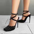 High heels Square toe Sandals - Spikes II - 🖤