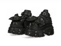 Ultra high platform Ankle Boots - Buckles & Pockets - VI - 🖤