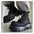 Lace-up Ankle Platform Combat Boots - I  - 🖤