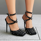 High heels Square toe Sandals - Spikes II - 🖤