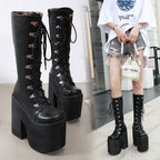 XL Platform Ultra High heels Knee-high Boots - V - 🖤