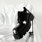 Chunky Platform Derby Shoes - Stars - III - 🖤