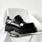 Chunky Platform Derby Shoes - Stars - III - 🖤