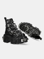 XL Platform Combat Boots - Heavy Chains - III - 🖤