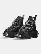 XL Platform Combat Boots - Heavy Chains - III - 🖤