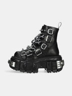 XL Platform Combat Boots - Heavy Chains - III - 🖤