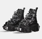 XL Platform Combat Boots - Heavy Chains - III - 🖤