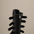 Platform Wedges Knee-high Buckles Boots - II - 🖤