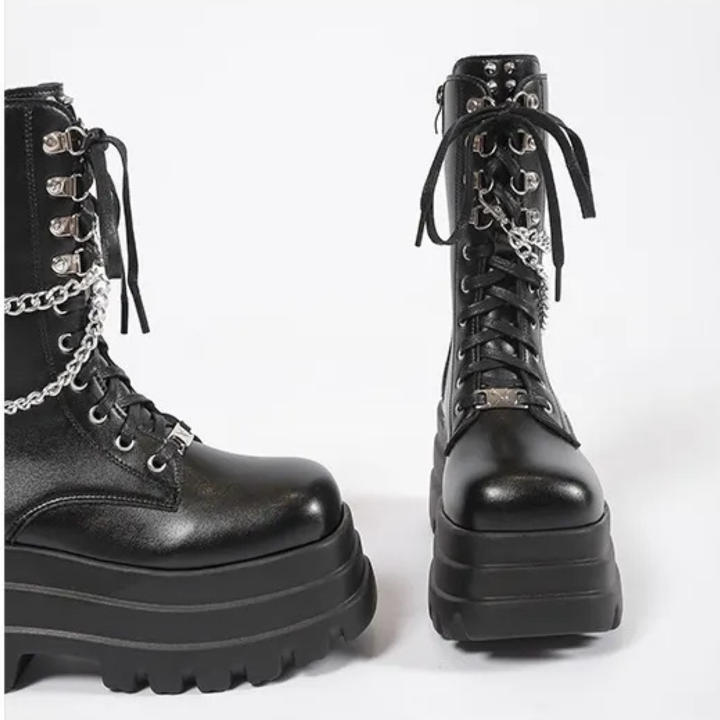 XL Platform Mid-calf Boots - II - 🖤