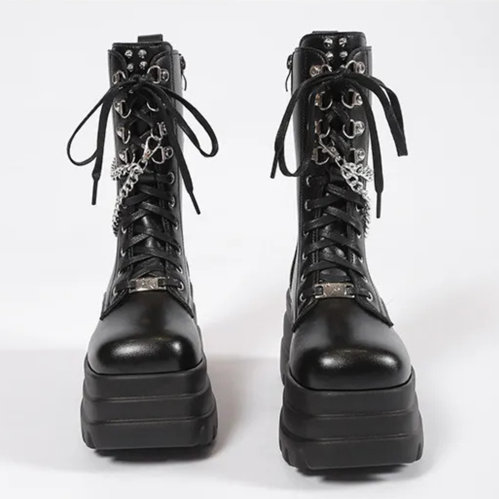 XL Platform Mid-calf Boots - II - 🖤