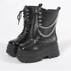 XL Platform Mid-calf Boots - II - 🖤