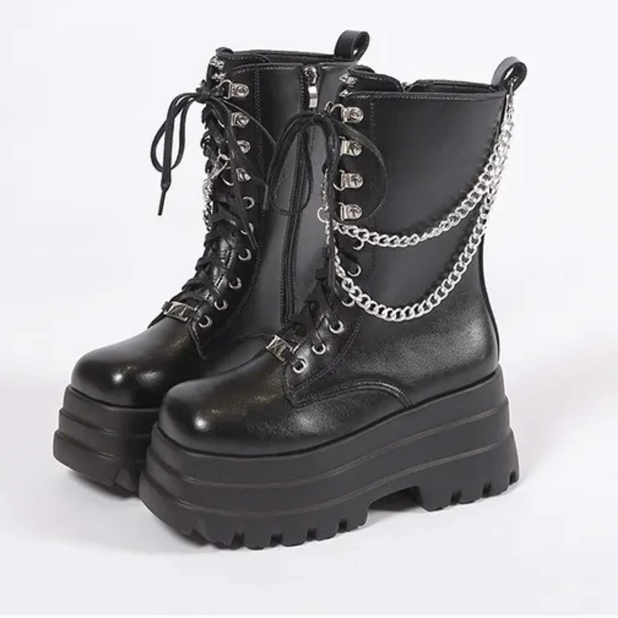 XL Platform Mid-calf Boots - II - 🖤