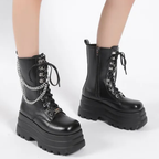XL Platform Mid-calf Boots - II - 🖤