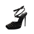 High heels Square toe Sandals - Spikes II - 🖤