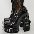 Platform High-heels Spike & Buckles Mary-Jane- I - 🖤
