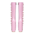 High heels Platform Knee high Boots - Buckled Up - X - 🩷