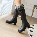 Knee-high Fur Boots - II - 🩷
