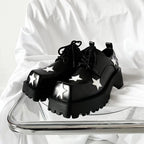 Chunky Platform Derby Shoes - Stars - III - 🖤